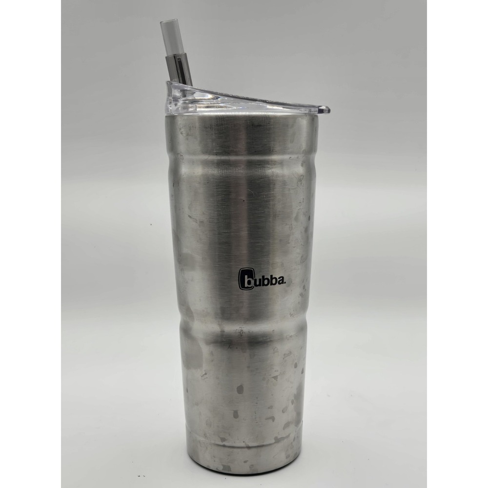 Bubba 24 Oz Stainless Steel Tumbler Cup /w Lid & Straw Excellent! 24oz